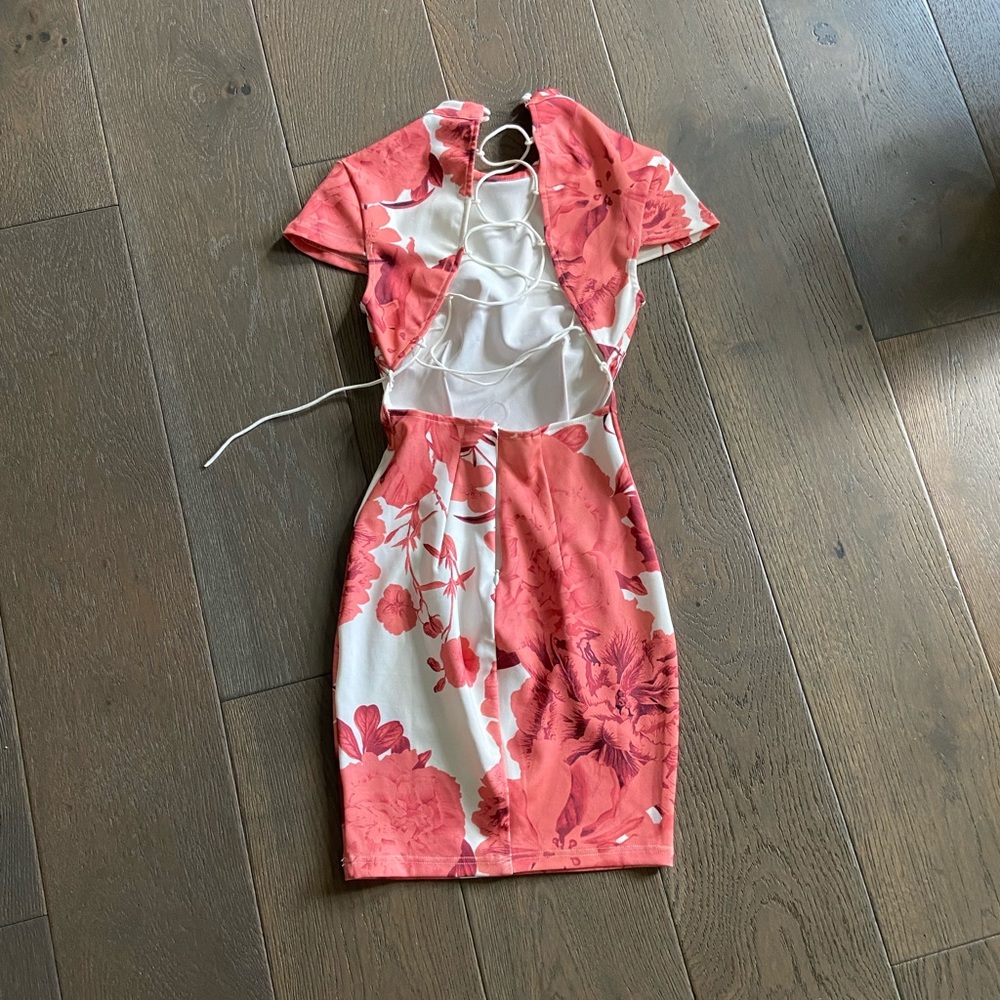 Angel Biba lace up back dress